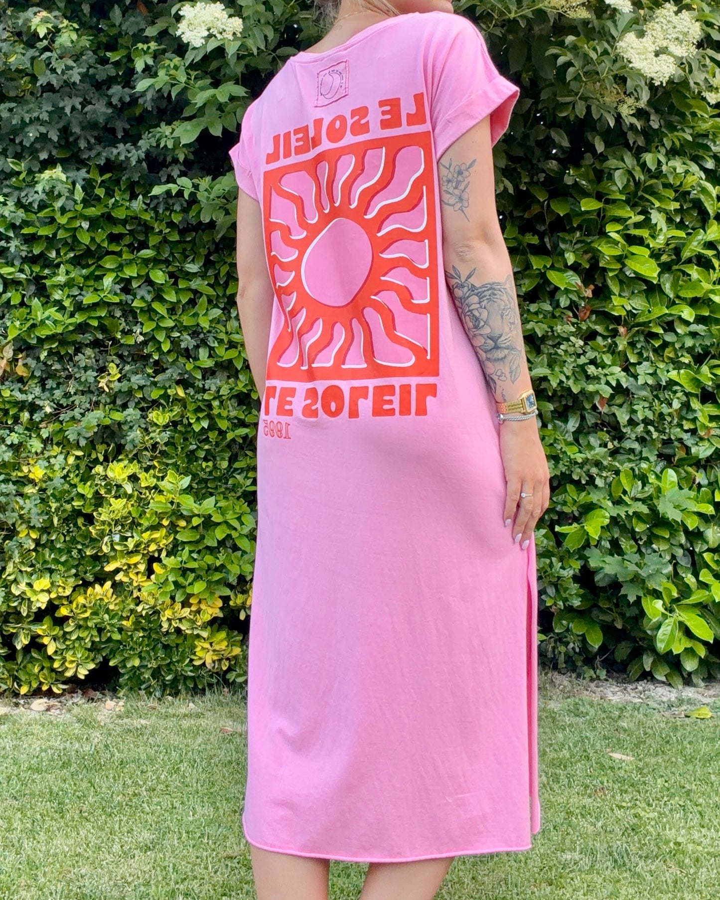 Robe longue LE SOLEIL rose