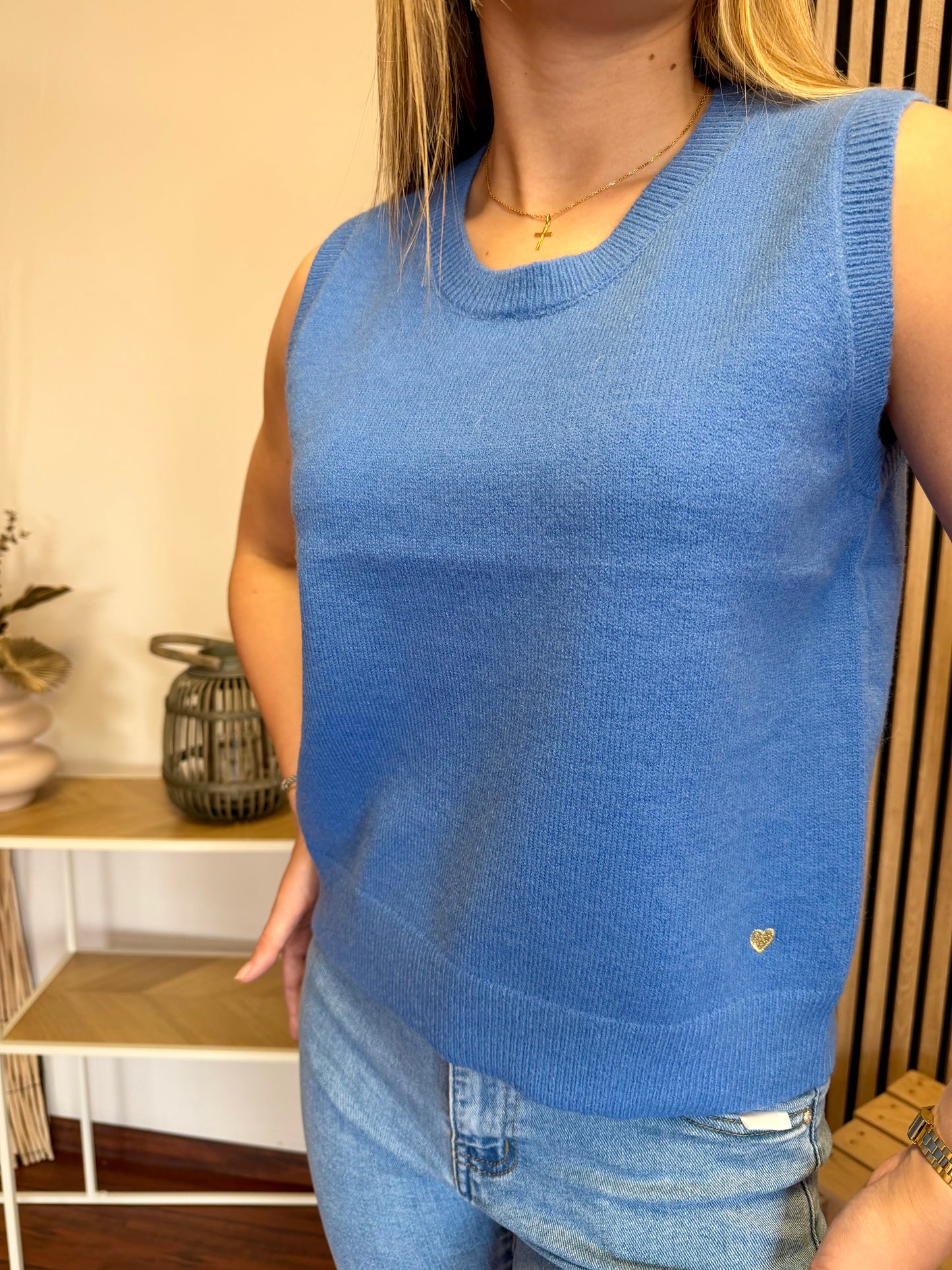 Pull sans manche COEUR
