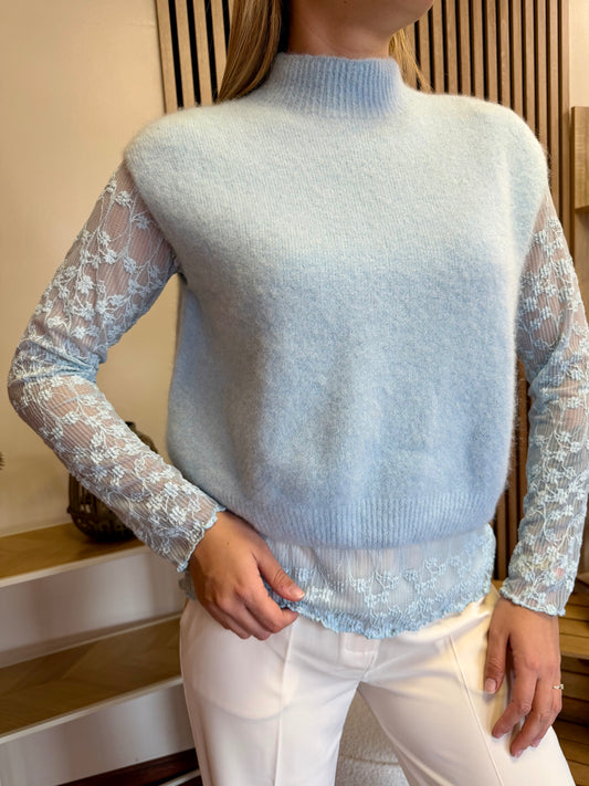 Pull sans manche BLEU
