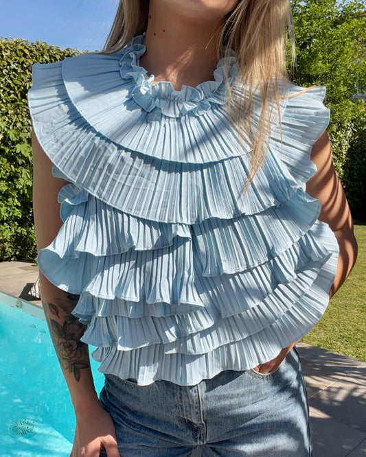 Top à froufrou Dos Nu