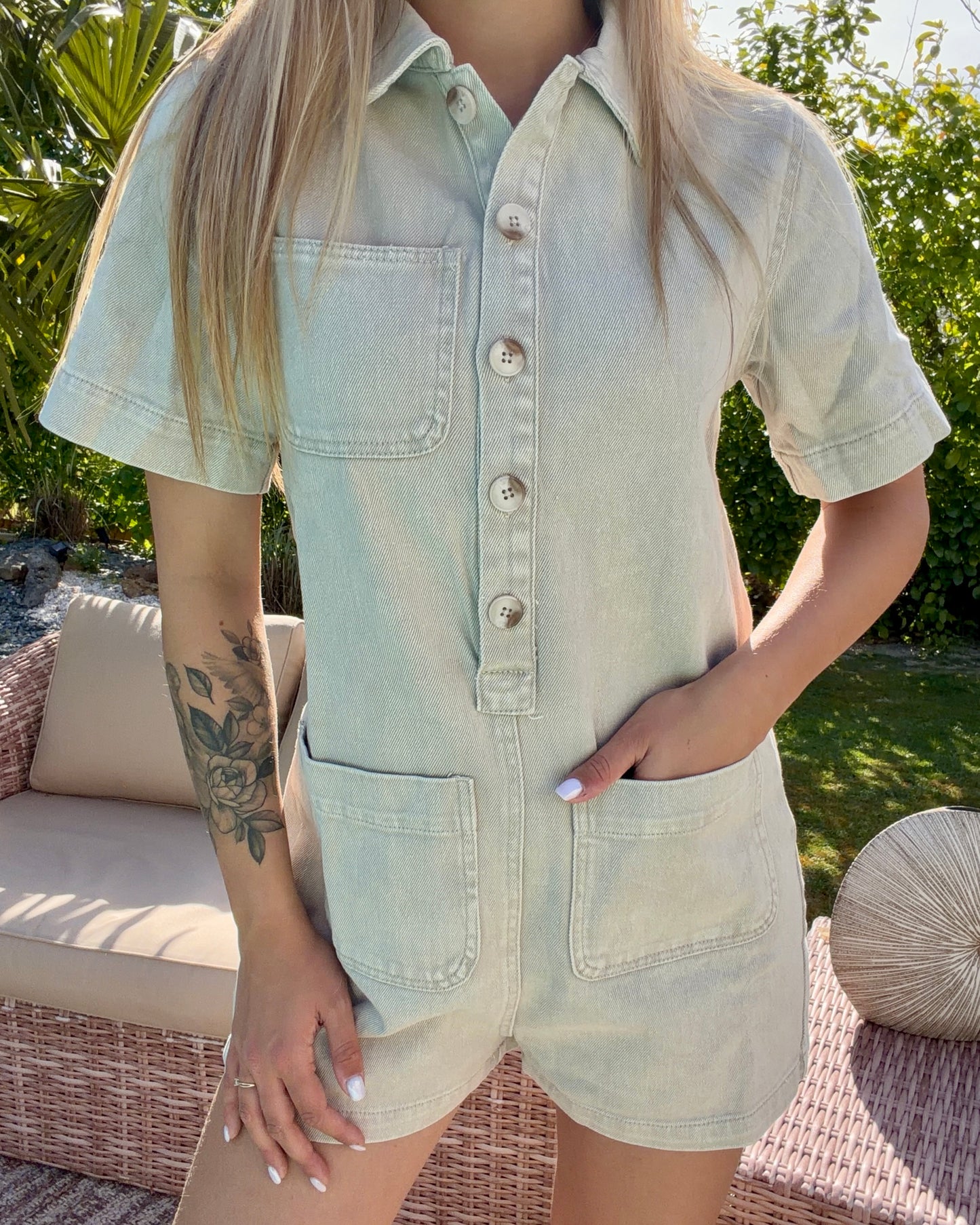Combi-short beige