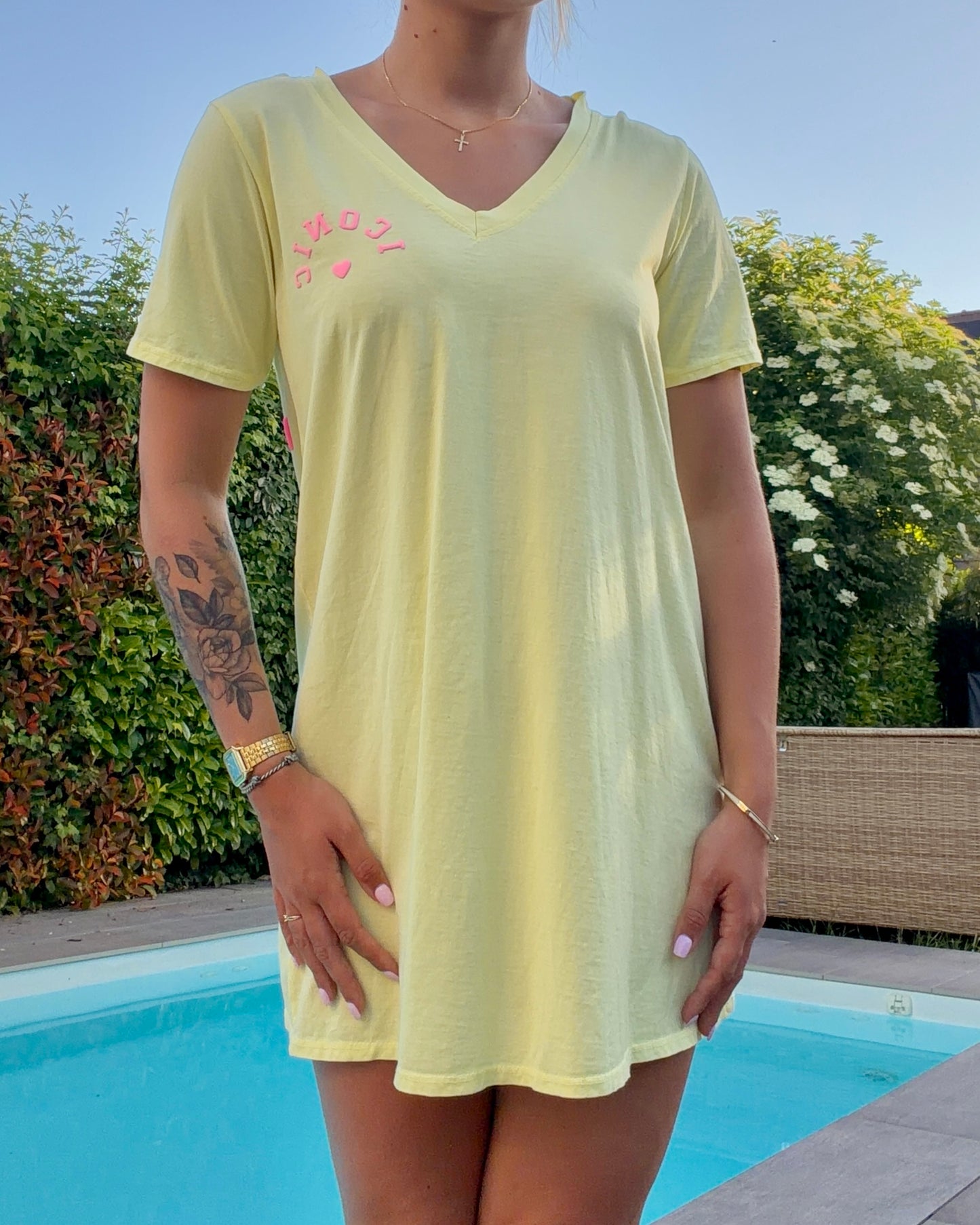 Robe courte ICONIC jaune