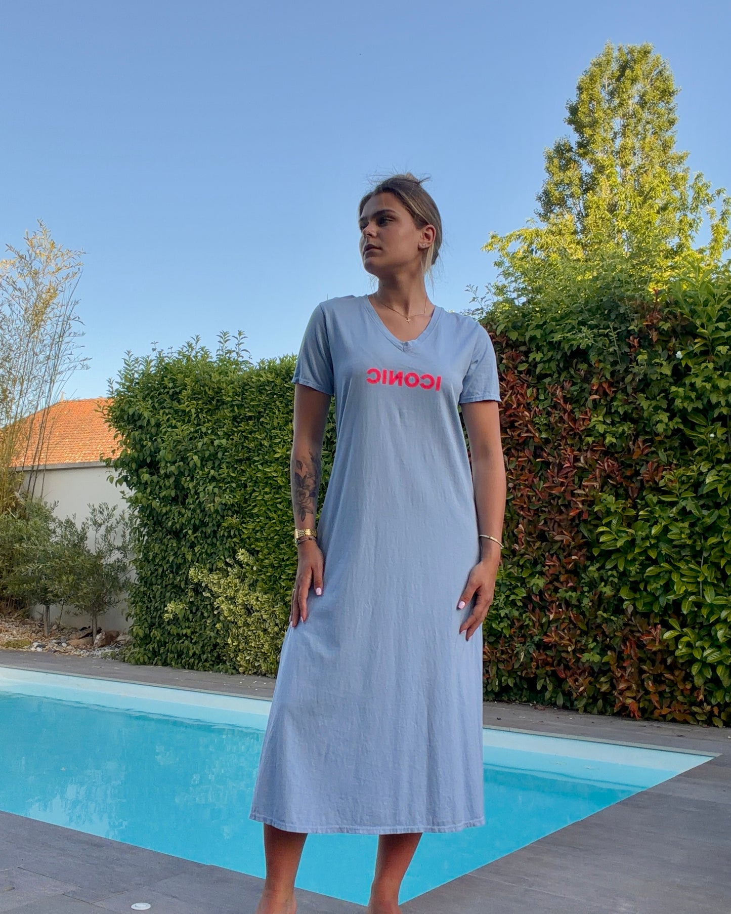 Robe longue ICONIC bleu