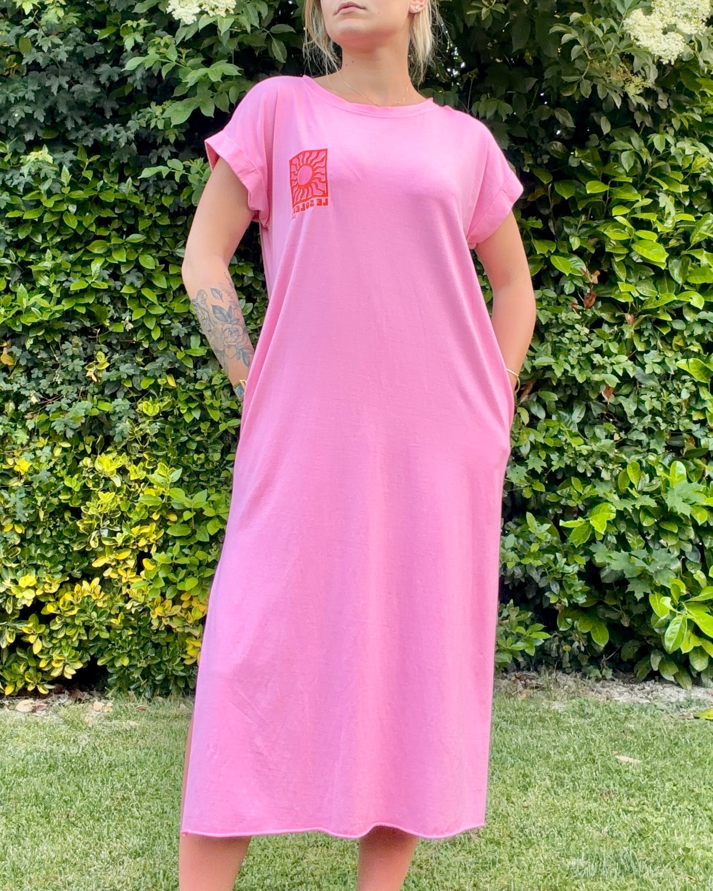 Robe longue LE SOLEIL rose