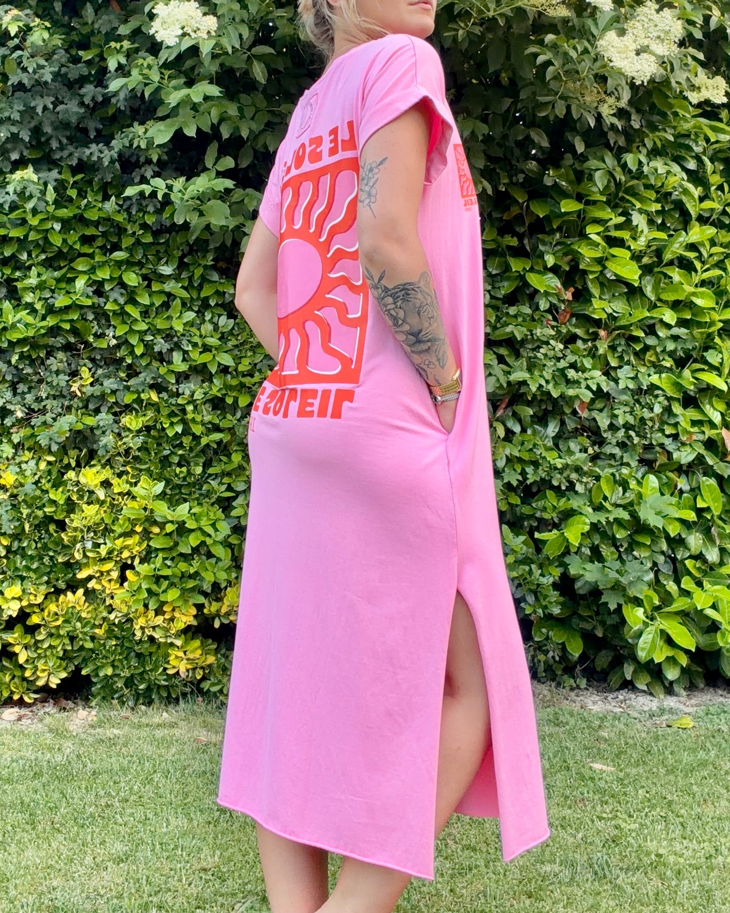 Robe longue LE SOLEIL rose