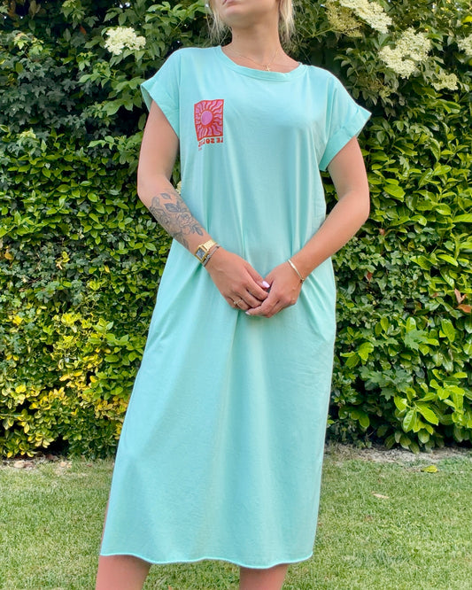 Robe longue LE SOLEIL menthe