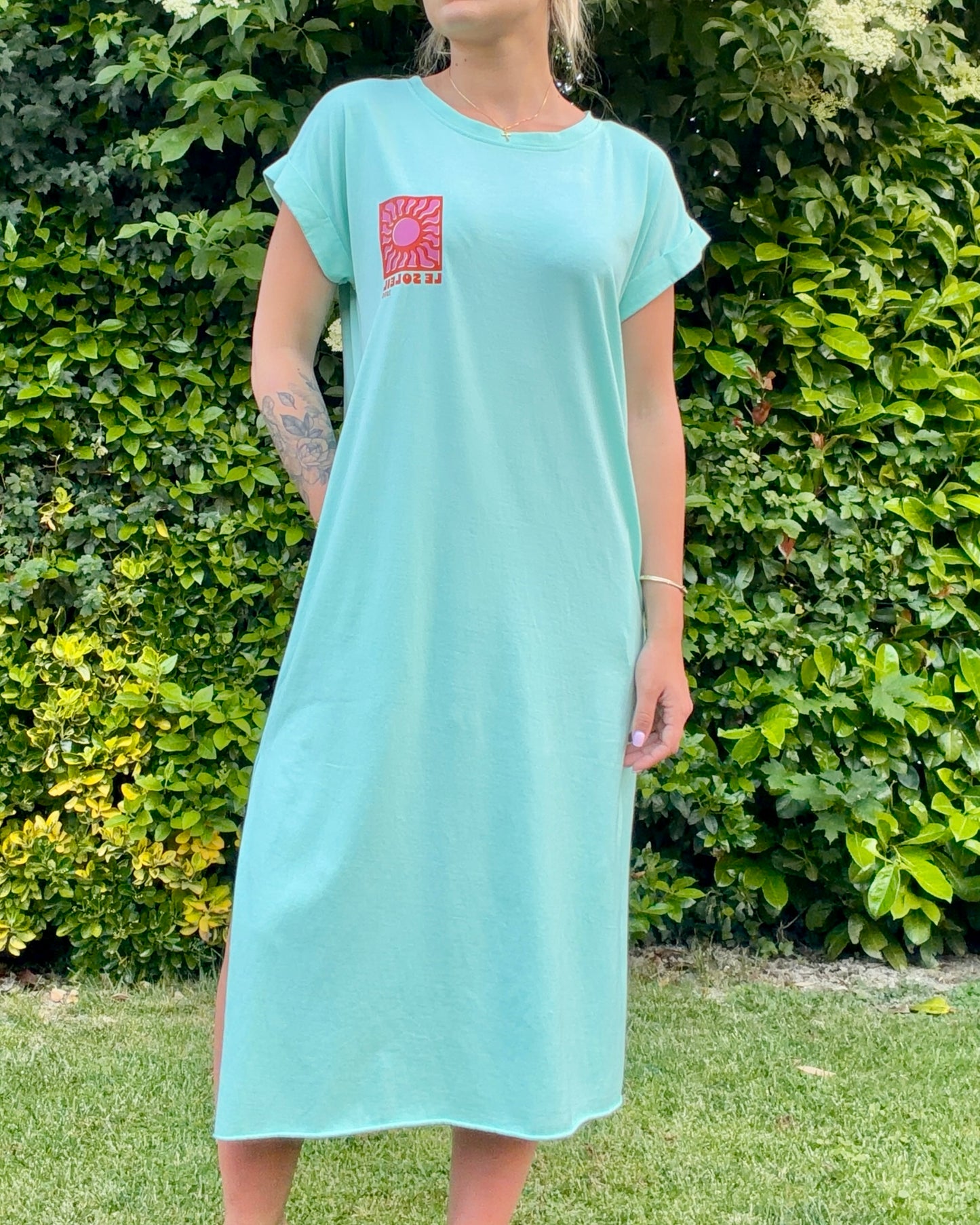 Robe longue LE SOLEIL menthe