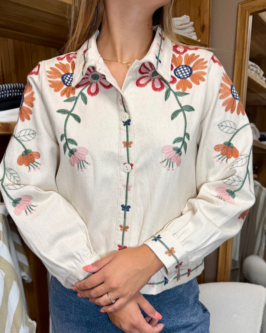 Veste fleurs